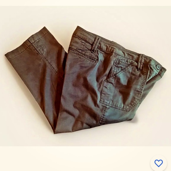 🫒WILLIE SMITH🫒 SIDE SLIT CROPPED PANTS W/ LOTS OF POCKETS EUC🍁 - Picture 6 of 13